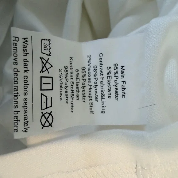 Grace Karin Maxi Sundress Spaghetti Strap White Smocked Pockets lined Size M - Picture 8 of 14